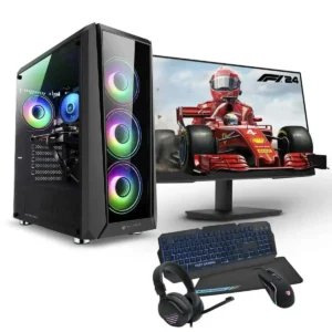 Pc racing amd ryzen 5 5600g/16gb/1tb ssd/rtx 3050 + 24" fullhd screen + gaming combo cheap gaming computer