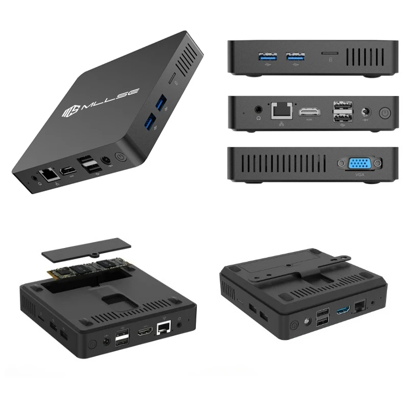 MLLSE M2 Pro Mini PC Intel J3710 CPU 8GB RAM 256GB SSD WiFi5 BT4.2 Windows 10 Mini Desktop Computer - Imagen 6