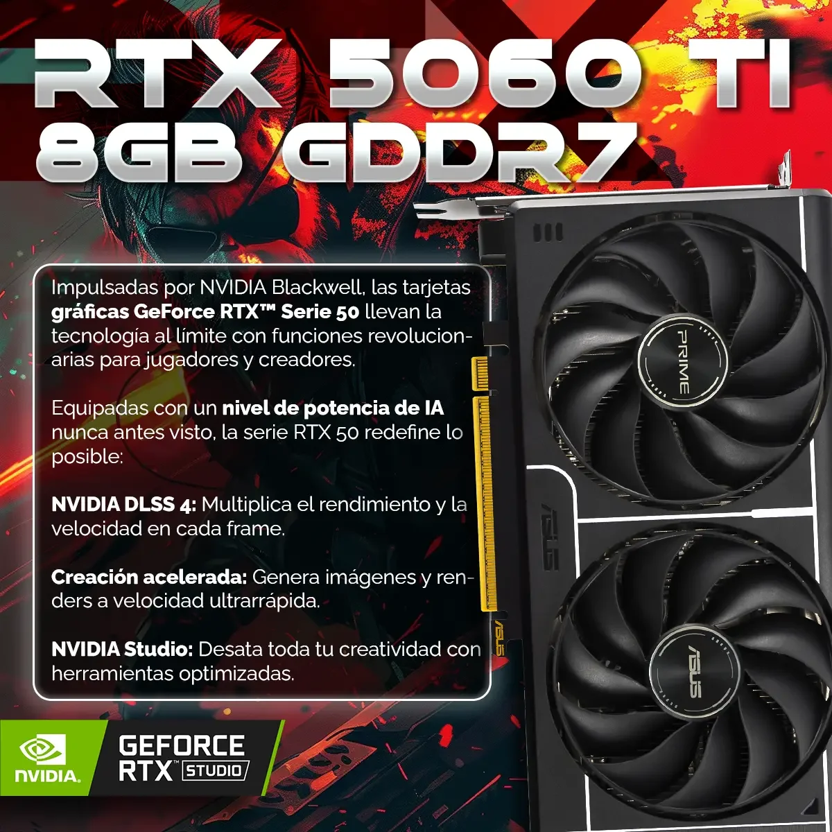 Pc racing pc gaming amd ryzen 5 7600x/32gb/1tb ssd/rtx 5060 ti + windows 11 cheap gaming computer - Imagen 7