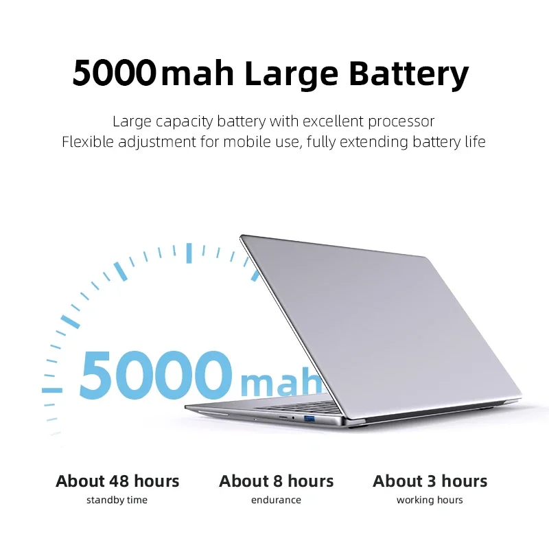 Ultra Slim Windows 11 Laptop Computer 14.1" 12GB RAM 512GB 1TB SSD Intel A3950 Notebook Gamer 1920*1080 Office Study Computer PC - Imagen 3