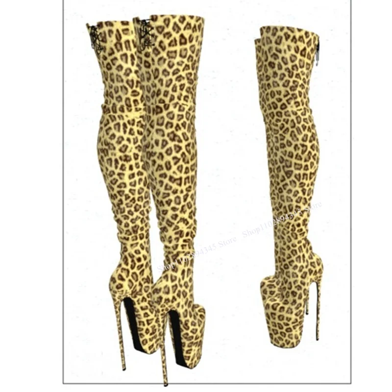 Black Over Knee High Platform Buckle Boots Thin High Heel Fashionable Sexy Novel Western Winter Woman Shoes Zapatillas Mujer - Imagen 4