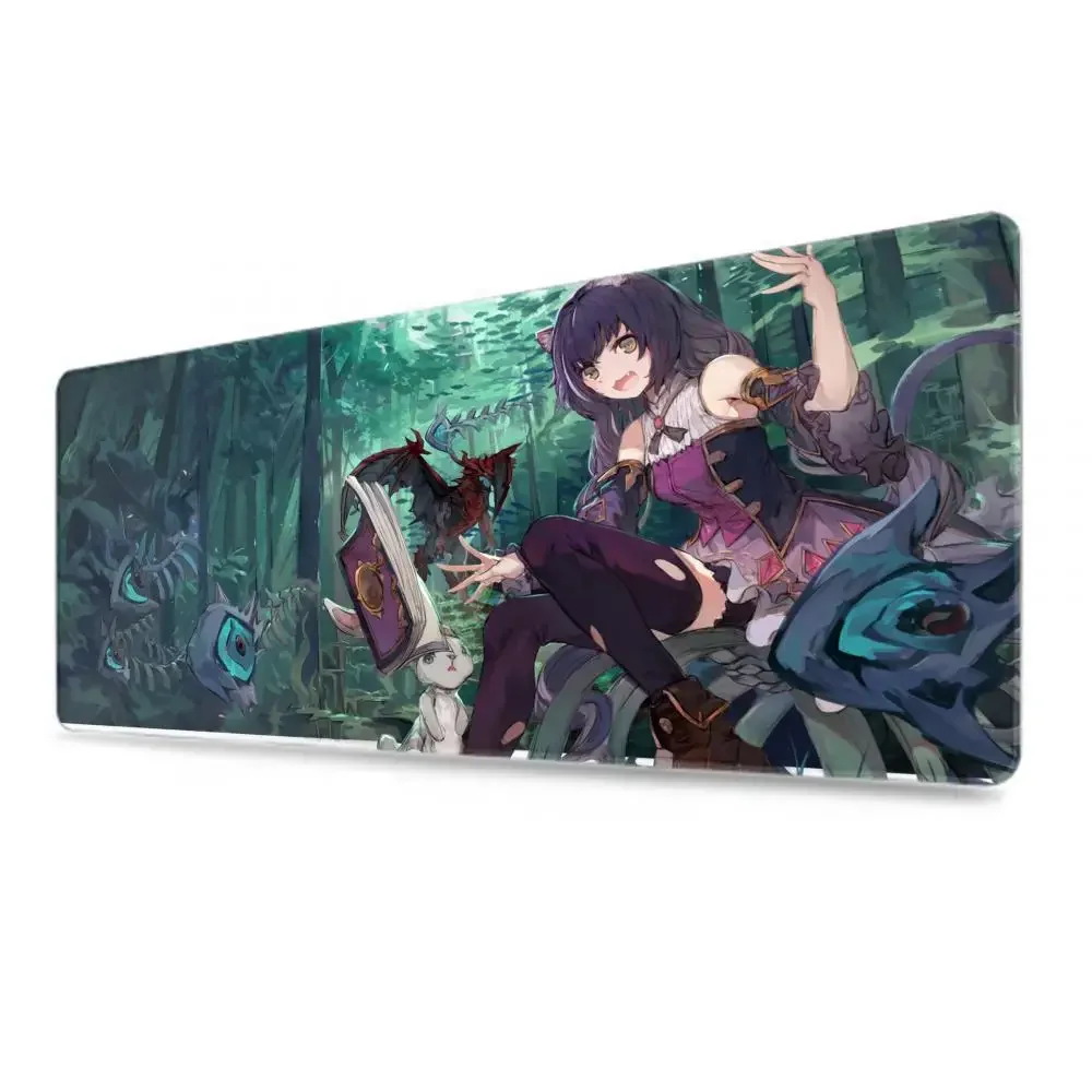 Kyaru-alfombrilla de ratón grande para juegos, tapete grueso para teclado de ordenador, mesa de escritorio, Princess Connect - Imagen 2