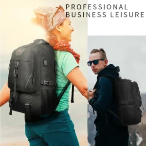 Fashion Backpack 15.6/17.3" Travel Backpack Men Business Backpack School Expandable USB Bag Large Capacity Laptop Waterproof