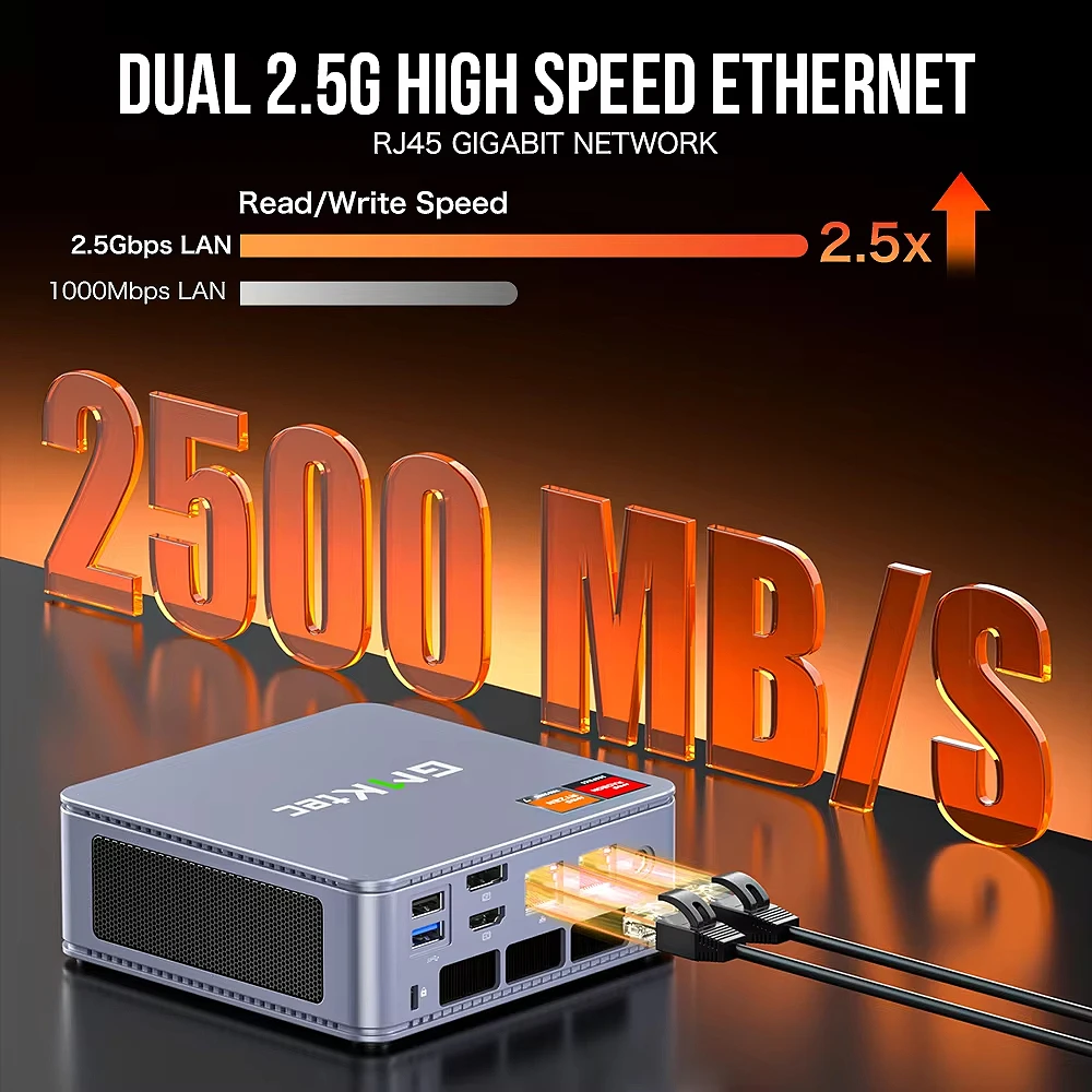 GMKtec K6 Mini PC AMD R7-7840HS 8C/16T 16GB RAM 512GB PCIe 4.0 SSD Mini Desktop Computer Window 11 Pro WiFi 6E/BT5.2 Type-C - Imagen 3