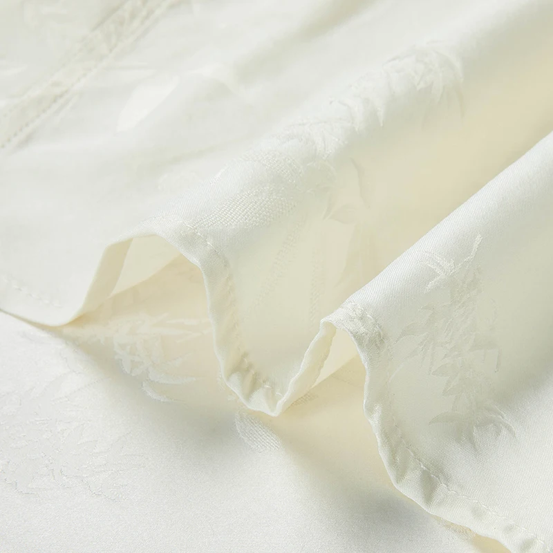 Chinese Style Silk Shirts For Men Short Sleeved Pocket Jacquard Summer Quality Soft Comfortable Satin Coolness Camisas De Hombre - Imagen 5