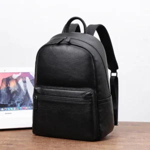 Brand Cowhide Leather Men Backpack School Bag For College Simple Design Laptop Backpack Rucksack Casual Daypacks Mochila Male