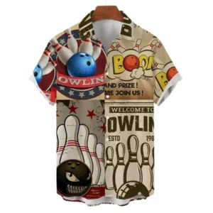 Pop Pop Men's Casual Resorts Summer Printed Vintage Hawaiian Oversized Shirt Cartoon Car Pattern Camisa Harajuku Floral Fashion