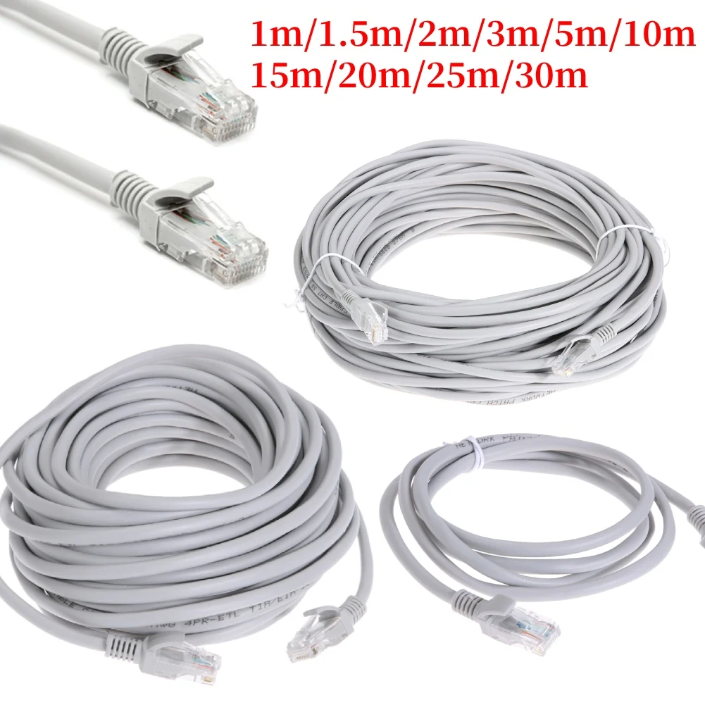 Cable Ethernet De Alta Velocidad Cat5e RJ45 Cable De Red LAN Enrutador De Ordenador Patch Cord , 1M/5M/10M/15M/20M/30M/50M