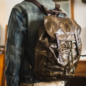 Organizers designers handmade genuine leather men's women's large-capacity backpacks outdoor travel cow leather vintage Mochilas