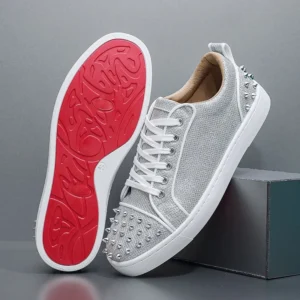 2025 Punk Style Studded Casual Board Shoes Silver Tenis Masculino Shoes for Men Fashion Versatile Zapatos Sneaker Men Zapatillas