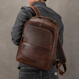 Commuting Bag Outdoor Backpacks School Multi-functional Simple Business Backpacks Laptop Leather Bags Mochila MHSJB