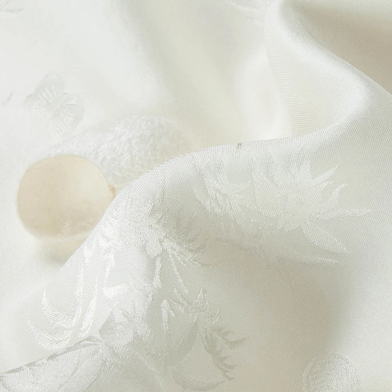 Chinese Style Silk Shirts For Men Short Sleeved Pocket Jacquard Summer Quality Soft Comfortable Satin Coolness Camisas De Hombre - Imagen 6